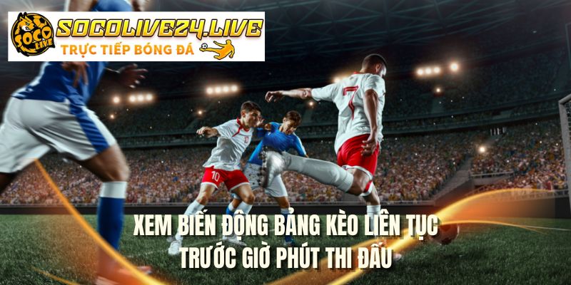 Xem biến động bảng kèo liên tục trước giờ phút thi đấu